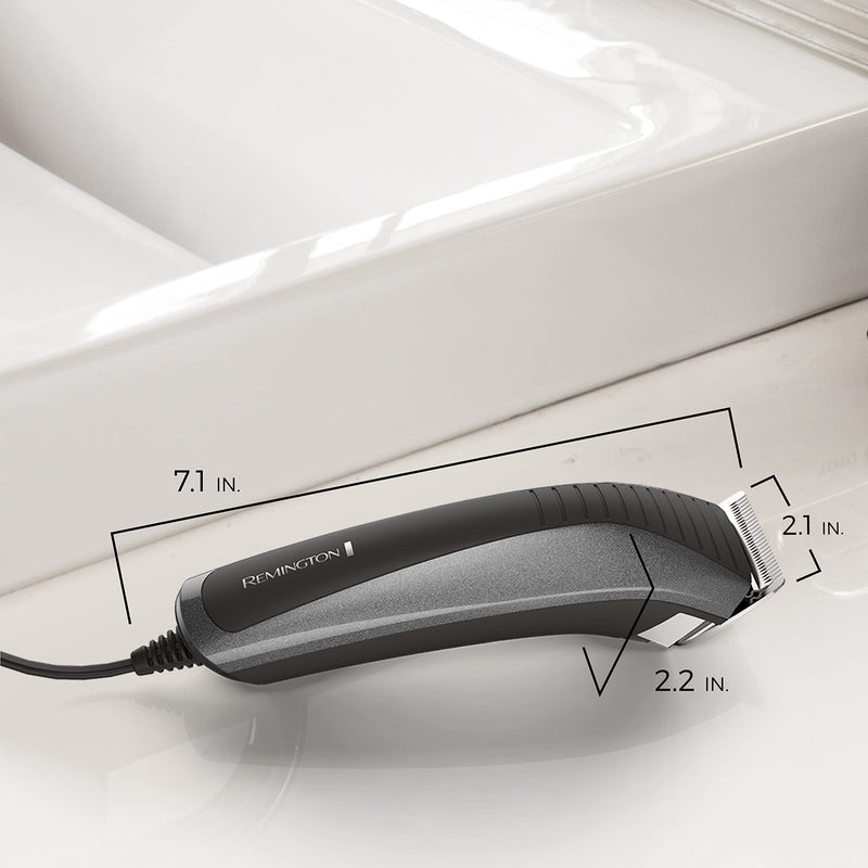 Remington® Easy Fade Haircut Kit, Hair Clippers for Men, Tapered and Standard Fixed Combs, Travel Case Included, Black - PawsPlanet Australia