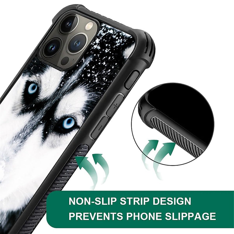 CARLOCA Compatible with iPhone 16 Pro Max Case, Husky Dog Muzzle Blue Eye Fashion Pattern Design for Girl Shockproof Anti-Scratch Hard PC Back Case for iPhone 16 Pro Max - PawsPlanet Australia
