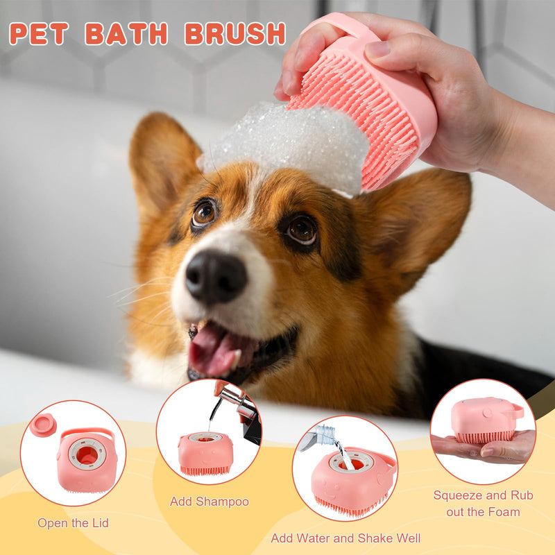 Pet Grooming Kit 10PCS Dog Brushes with Slicker Brush, Massage Bath Brush, Silicone Finger Tooth Brushes, Pet Nail Clipper and Grooming Comb for All Size Dogs Rabbit Cat Guinea Pig Chinchilla Ferret - PawsPlanet Australia