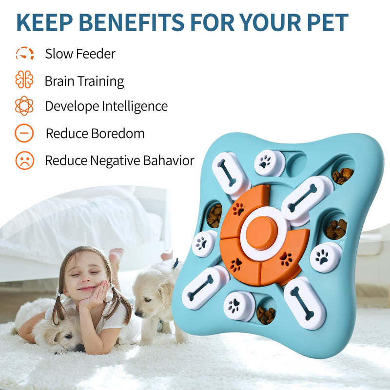 Interactive Dog Treat Puzzle Toys for IQ Training & Mental Stimulating,Fun Slow Feeder,Large Medium Small Dogs Enrichment Toys with Squeak Design S-Level 2 - PawsPlanet Australia