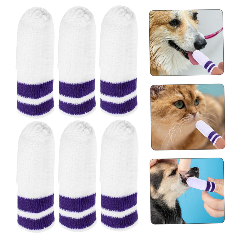 TOYANDONA Pack of 6 Dog Tooth Finger Wipes for Cat Finger Toothbrush and Dogs Finger Toothbrush Nylon Finger Toothbrush for Puppy Toothbrushes and Dog Toothbrush Gentle Cleaning for Finger Size