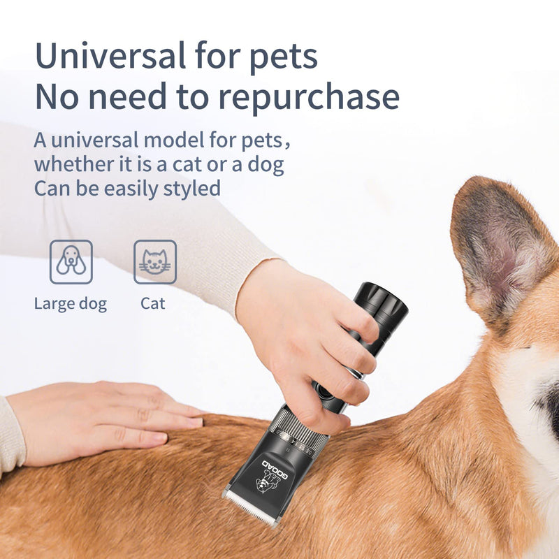 Dog Clippers for Grooming, Cordless,Low Noise, Electric Quiet,Rechargeable, Dog Trimmer Grooming Kit, Pet Hair Clippers for Thick Coats, Shaver Clippers for Small and Large Dogs Cats,Black Black - PawsPlanet Australia
