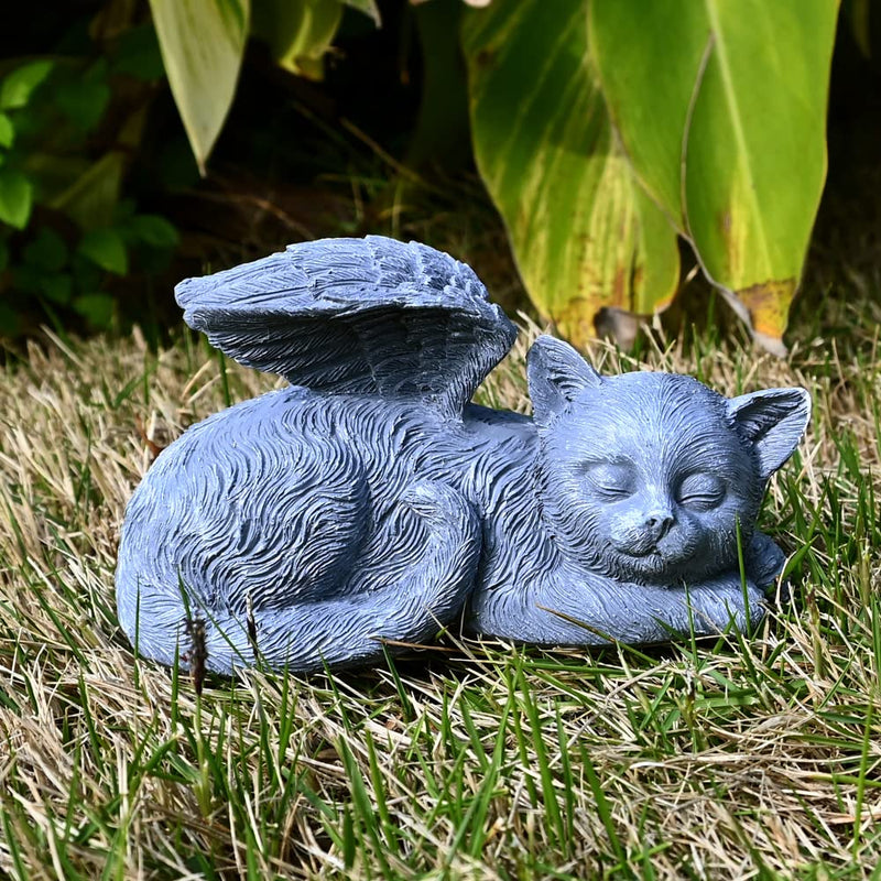 Angel Cat Memorial Stones Statue Sleeping Ornament for Kitten Passing Away Bereavement Pet Loss Sympathy Memory Gifts Remembrance Angel Cat - PawsPlanet Australia