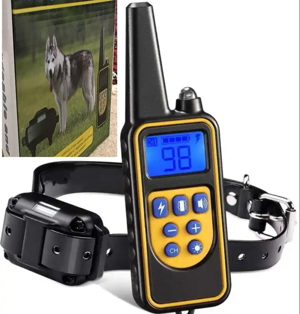 Factory Sale Dog Shock Collar with Remote No Bark Training Collar USB Chargeable 3 Channel Waterproof Range 2400 Ft Training Modes Shock/Vibration 99 Levels Led Light Beep Small Medium Large Dogs - PawsPlanet Australia