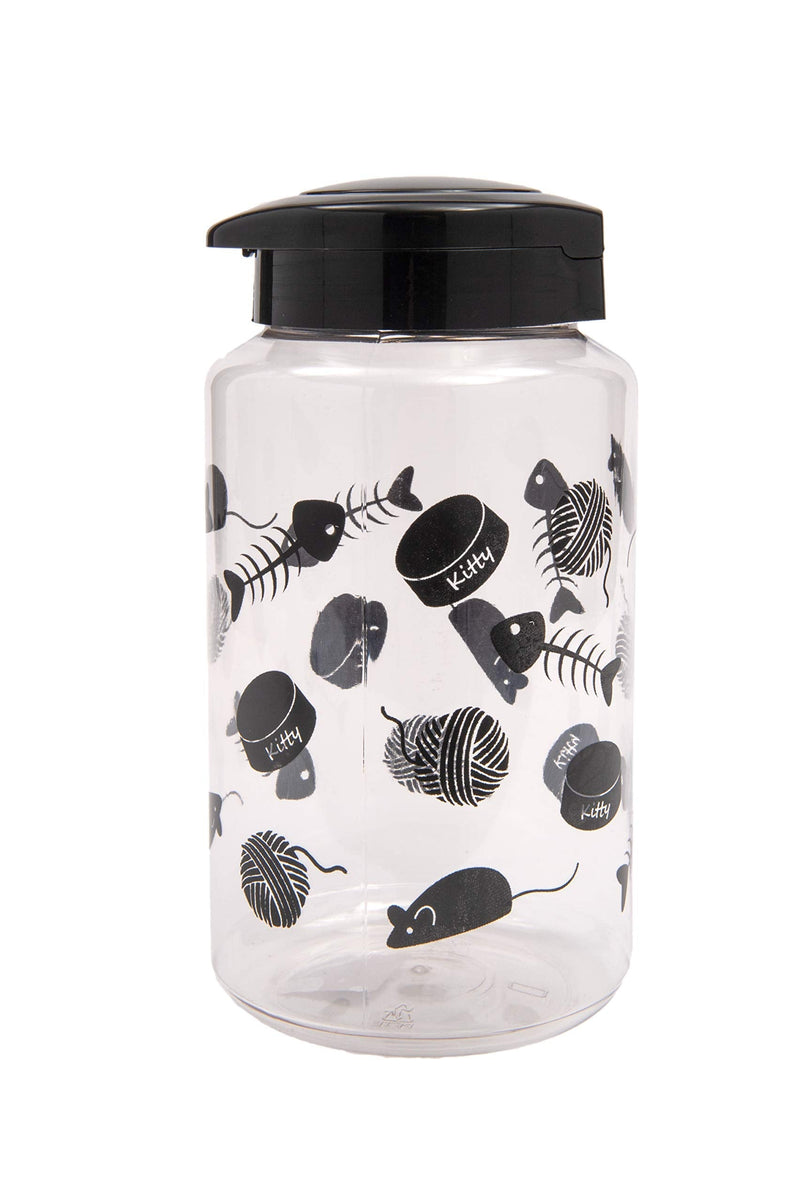 JMFinger Lixit Animal Care Cat Treat and Food Storage Jars (128oz), Black (30-9128-010) - PawsPlanet Australia