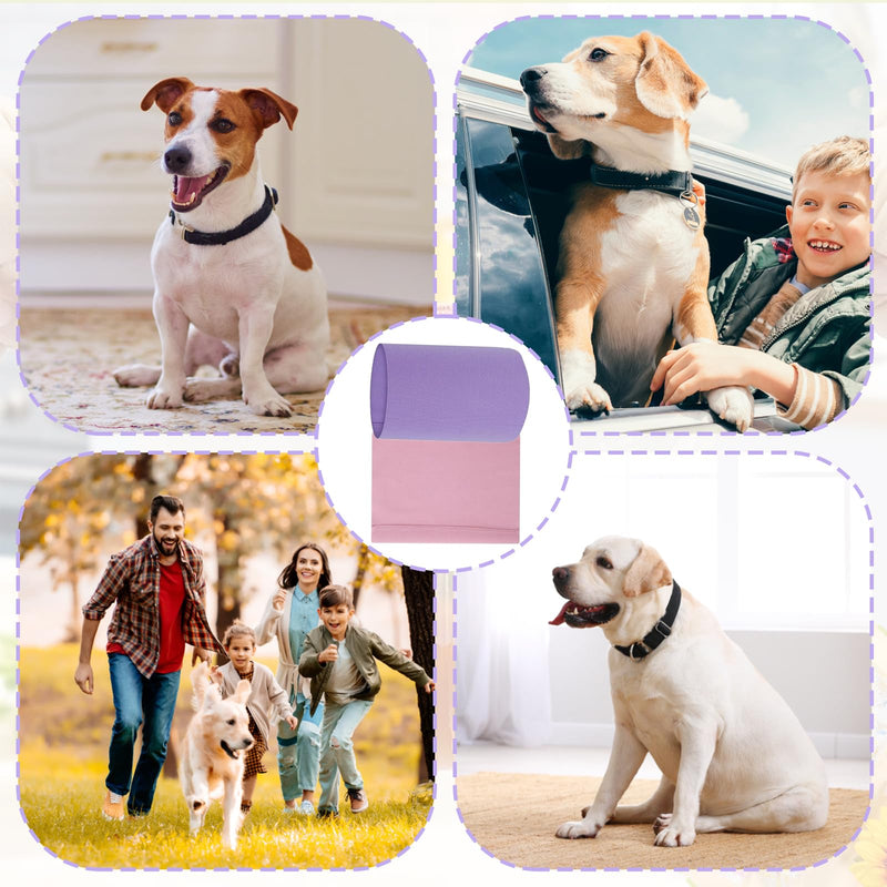 2PCS Dog Ear Defenders, Breathable Pet Ear Protectors, Soft Warm Dog Snood for Shower for Noise Grooming Anxiety Calming (Purple Pink)