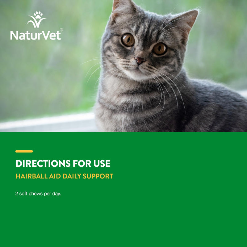 NaturVet L-Lysine Immune Support Plus Antioxidants Cat Supplement - 60 Soft Chews - Hairball Aid Supplement for Cats - 60 Soft Chews