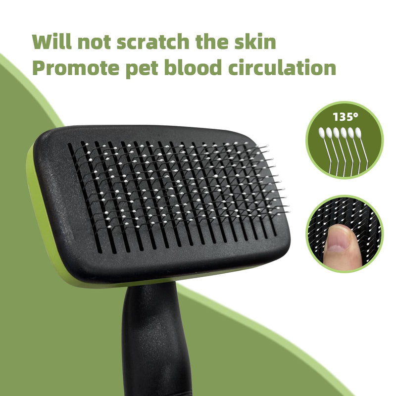Self Cleaning Brush for Dog: Cat Slicker Brush - Pet Shedding Brushes for Long and Short Hair - Remove Loose Undercoat