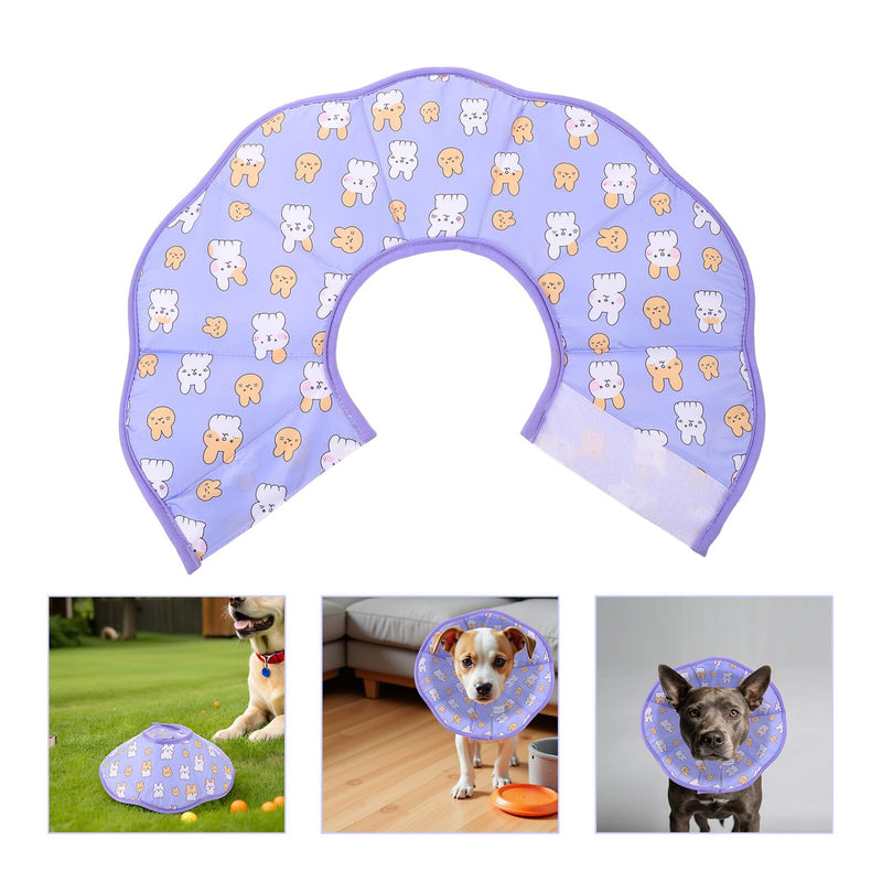 Adjustable cat recovery neck collar made of lightweight material, 32 x 36 cm, anti-lick protective collar for postoperative wound healing