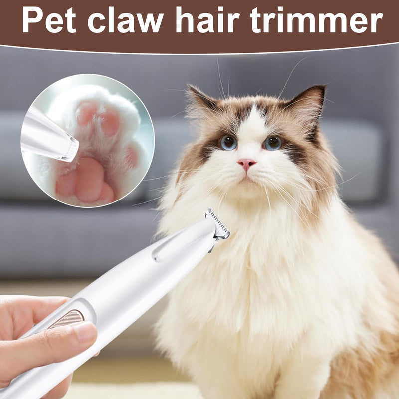 Dog Paw Trimmer,2025 Upgrades Dog Paw Trimmer with LED Light,18 mm Widen Blade, 35 dB Low Noise,Rechargeable Pet Electric Hair Clipper for Dogs and Cats(with Replacement Blades) 1pc(with Replacement Blades)） - PawsPlanet Australia