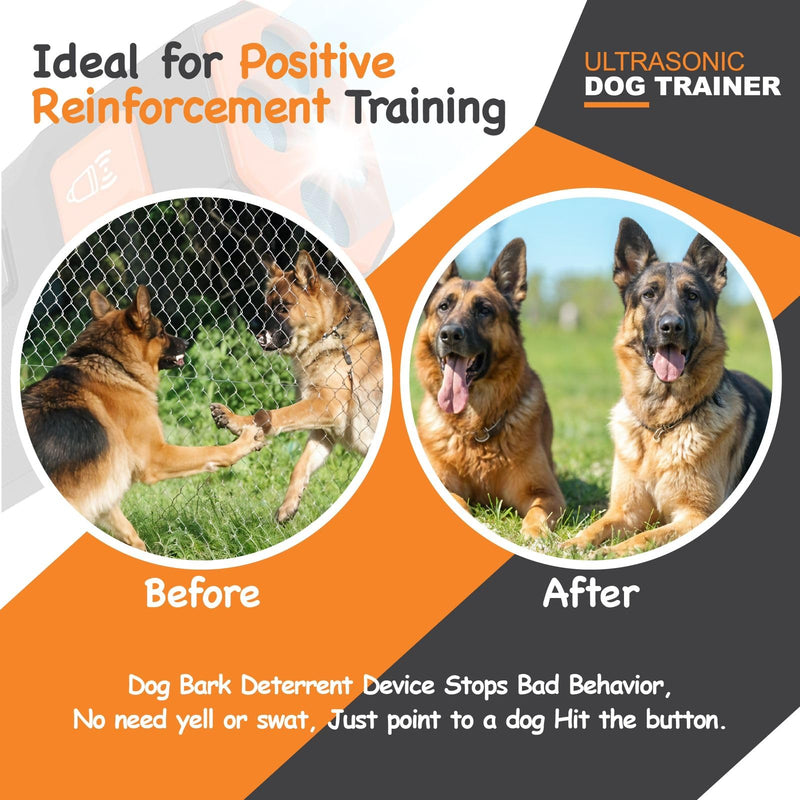 Dog Bark Deterrent Devices – 3 Modes, 15m Range, Flashlight | Safe Humane Anti Barking Device for Dogs | Bark Deterrent Device, Dog Clicker for Training, Dog Training Clicker for Peaceful Home - PawsPlanet Australia