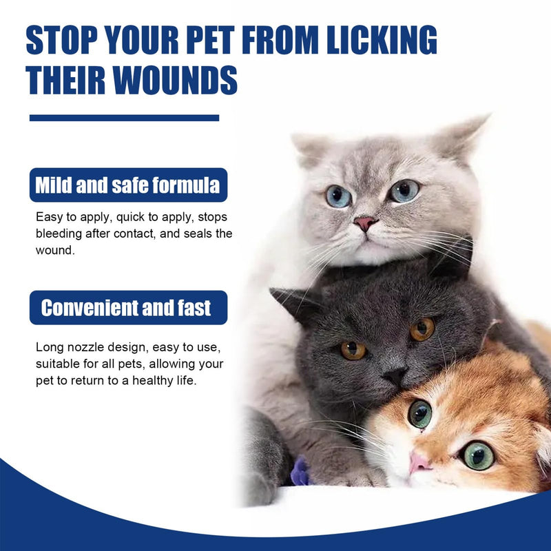 Wound Care Gel for Dogs and Cats, Liquid Gel for Pets, Pet Skin Care Gel for Cleaning and Care of Wound Areas, Wound Ointment for Puppies, Waterproof Gel for Protection, Promotes Wound Healing
