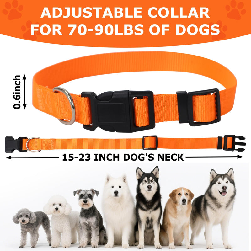 Replacement Collars Compatible with Pet Safe-Nylon Bark Collar for Wireless Fence and In-Ground Fence for Dogs,Red,Orange,2Pack - PawsPlanet Australia