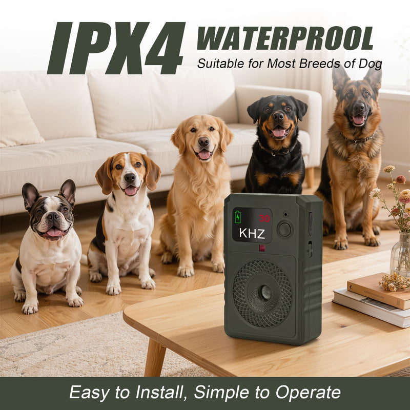 Dog Bark Deterrent Devices 2026 New Updated Anti Barking Device for Dogs Automatic Ultrasonic Bark Box with LED Screen, 50ft Range Wall-Mountable, Rechargeable Dog Silencer for Indoor Outdoor