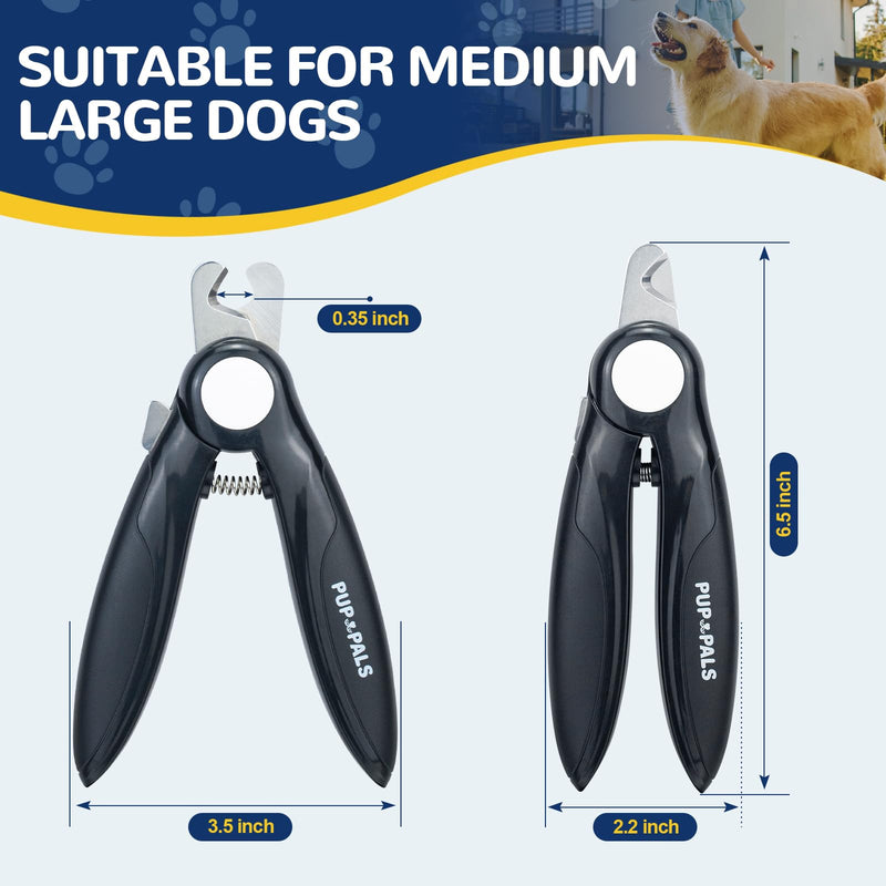 PUP&PALS Large/Medium Dog Nail Clipper with Sharp Stainless Steel Blade, Anti-Slip Grip and Heavy Duty Design Dog Nail Trimmers，Easy Cutting for Thick Claws and Toenails - PawsPlanet Australia