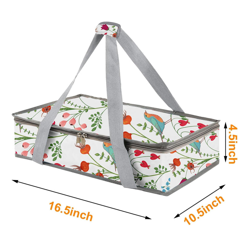 Casserole Carrier For Hot or Cold Food,Casserole Carrier,Pie Carrier,Casserole Dish With Lid and Carrying Case,Insulated Food Warmer Bag For Party/Picnic.Keep Food Warm Pioneer Woman Dishes (Bird) Bird - PawsPlanet Australia