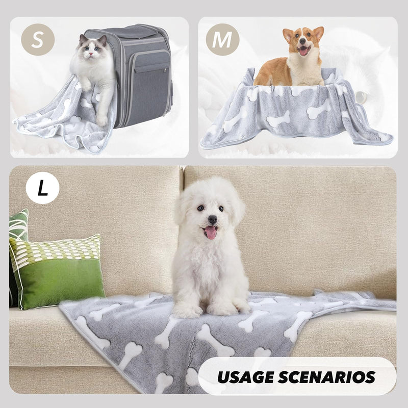 SORKUT 1 Pack 6 Dog Blankets Puppy Blanket Super Soft Fluffy Small Fleece for Pet Blanket for Small Dogs Cat,Medium (29"x20") 6 Pack Star Love Bone Series Medium(29"x20") - PawsPlanet Australia