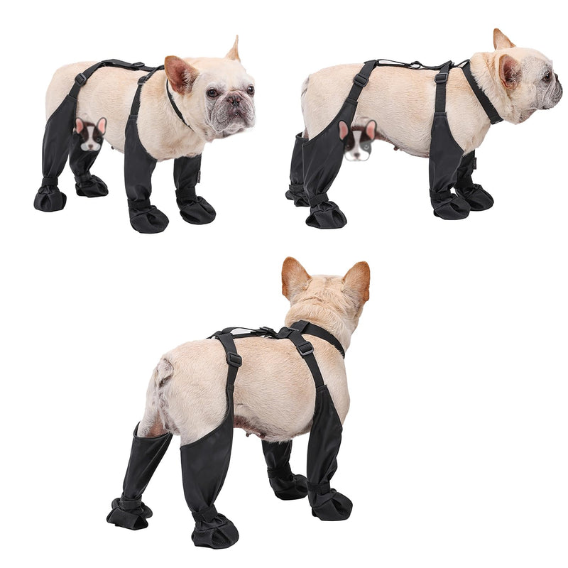 Dog Shoes, Waterproof Dog Boots with Suspenders, Pet Paw Protector Dog Outdoor Walking Shoes for Small Medium Dogs S S-For small poodle,etc.