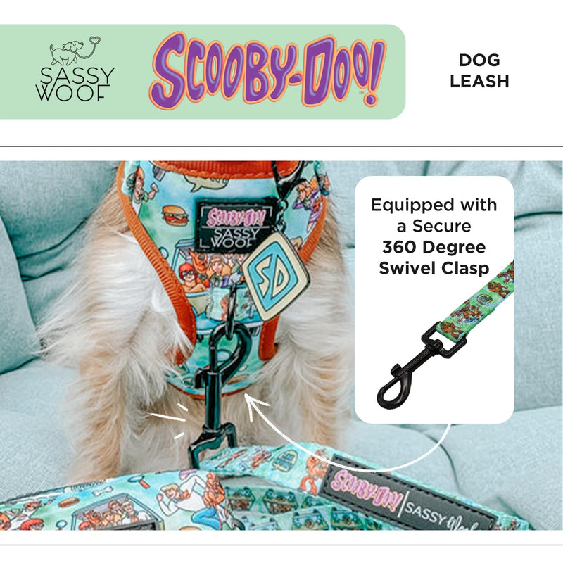 Sassy Woof Scooby-Doo™ Dog Leash 60-Inch with Neoprene Padded Handle - Comfortable, Durable, and Stylish for Small to Large Dogs - Officially Licensed - PawsPlanet Australia