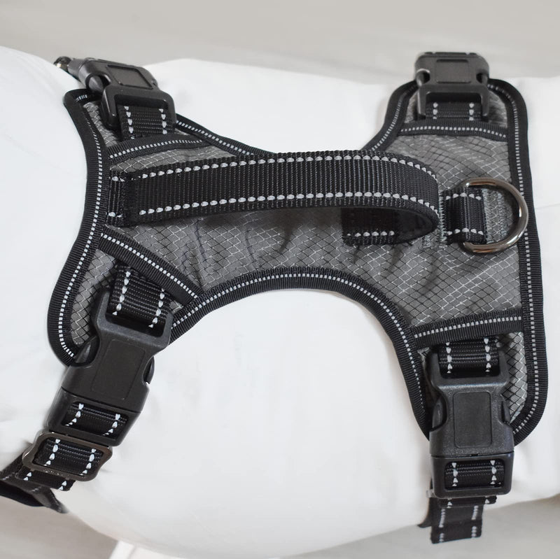 Max and Neo Gunnison Reflective Dog Harness - We Donate a Harness to a Dog Rescue for Every Harness Sold (Small, Gray) Small - PawsPlanet Australia