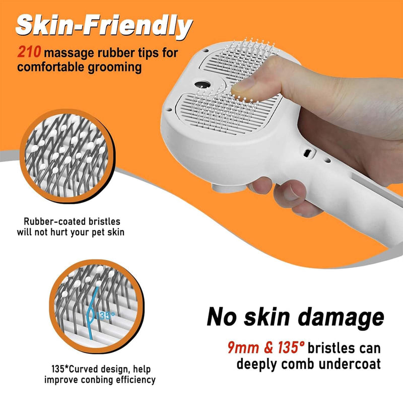 Cat Steam Brush Dog Steam Grooming Brush Cat Spray Pet Water Mist Massage Brushs for Dogs - PawsPlanet Australia