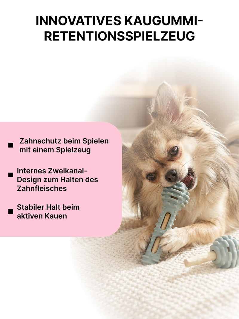 Dog Toothbrushes Toy 2-in-1 - Chew Toy for Teeth Cleaning & Gum Massage - Interactive Dental Care for Dogs - Robust & Durable for Daily Dental Care single head toothbrush