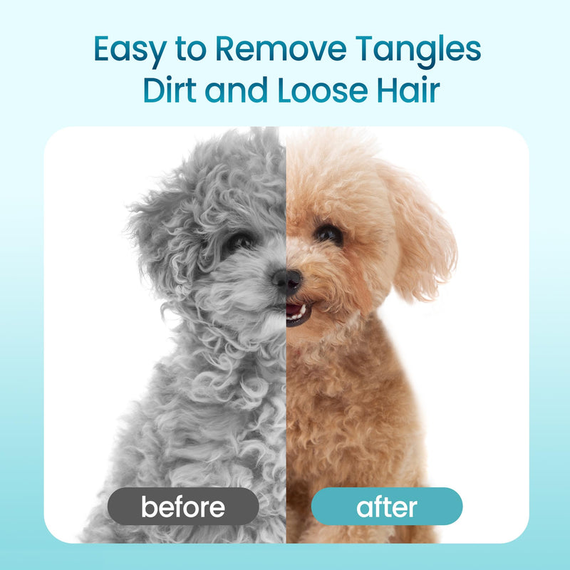 Fenice Peak Slicker Brush for Dogs Black Wooden Dog Brush Pet Comb for Poodles Goldendoodles Easy to Remove Tangles Dirt and Loose Hair Professional Dog Grooming Brush Large - PawsPlanet Australia