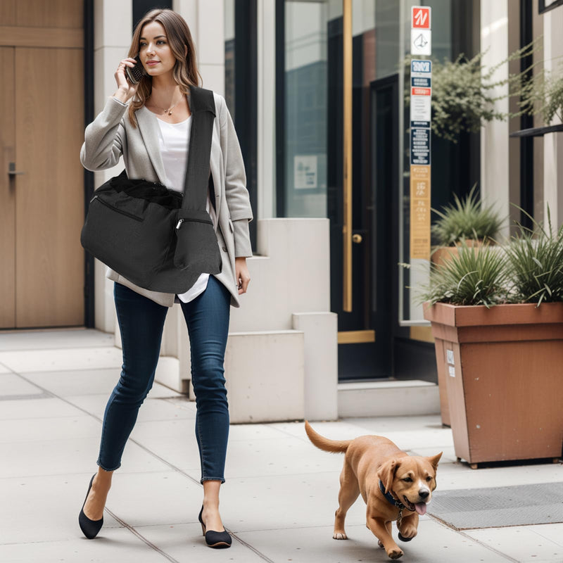 Dog Sling Carrier, ISFORU Pet Sling Bag for Medium Dogs,Fits 5 to 10KG Medium Dog/Cat Sling Carrier, Hands-Free Dog Bag with Adjustable Strap,Pockets and Soft Bottom Mat - PawsPlanet Australia