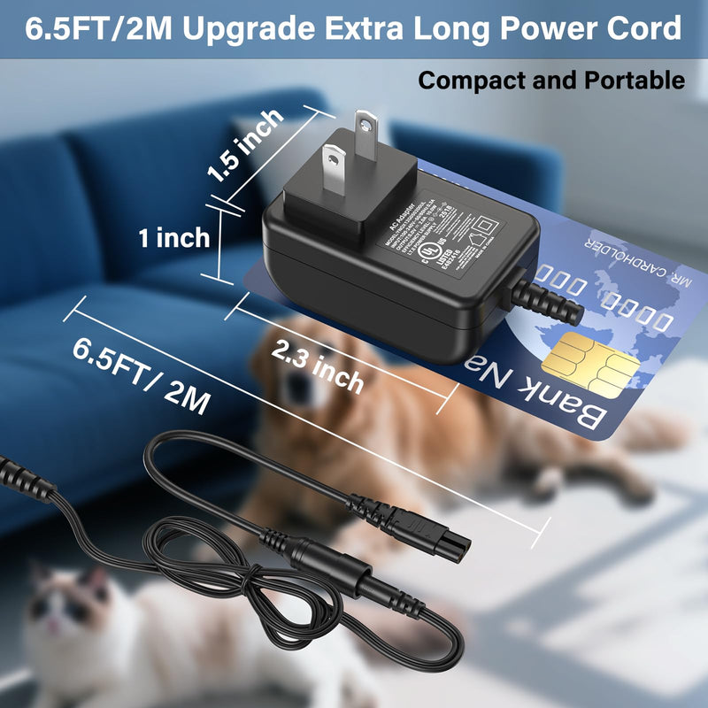 Dog Clipper Charger Power Cord for oneisall Low Noise Dog Clippers Model RFC-676 RFC676 RFC 676 Power Supply AC DC Adapter for oneisall Rechargeable Stainless Pet Shaver Charging Plug Cable - PawsPlanet Australia