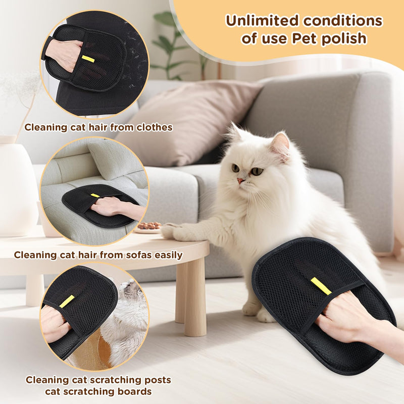 1 Pcs Electrostatic Pet Hair Removal Gloves, 2025 New Reusable Efficient Grooming Gloves for Pet Hair, Dogs Cats Hair Grooming Gloves for Furniture, Carpet, Pet Grooming, Car Seat, Clothes - PawsPlanet Australia