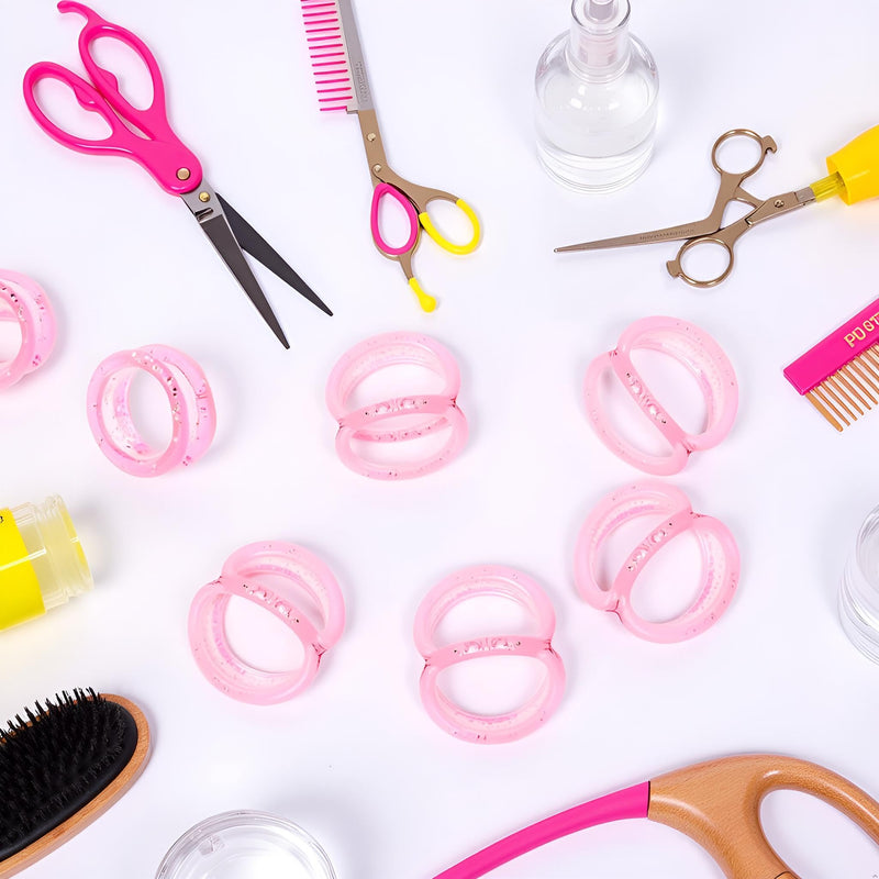 5Pcs Pink Silicone Scissors Finger Rings Grips Grooming Shear Thumb Inserts Finger Protector Ring for Barber Hair Cutting Scissors Pet Shears Hair Cutting Tools - PawsPlanet Australia