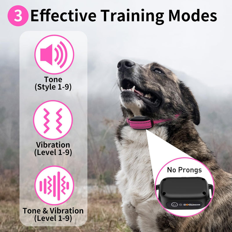No Shock Dog Training Collar with Remote 3300ft Range, Vibrating Dog Collar, Vibration Collar for Small Medium Large Dogs, 9 Style Tones and Vibration Collar - PawsPlanet Australia