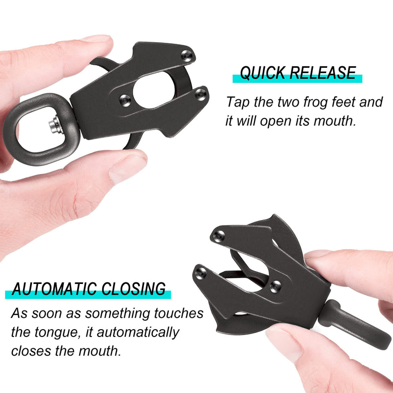 2/4/5/6FT Dog Leash, Heavy Duty Dog Rope Leash, Reflective Nylon Pet Leash with Aluminum Quick Release/Locking Tactical Frog Clip for Small Medium and Large Dogs 1/2'' x 5 FT (18~120 lbs.) Black - PawsPlanet Australia