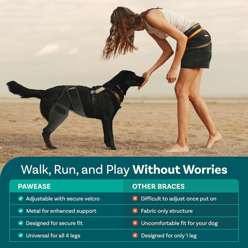 Dog Knee Brace Dog Knee Brace for Torn Acl Hind Leg Dog Leg Braces for Back Leg Size Medium Dog Acl Brace Hind Leg Acl Brace for Dogs Rear Leg Dog Knee Brace for Luxating Patella