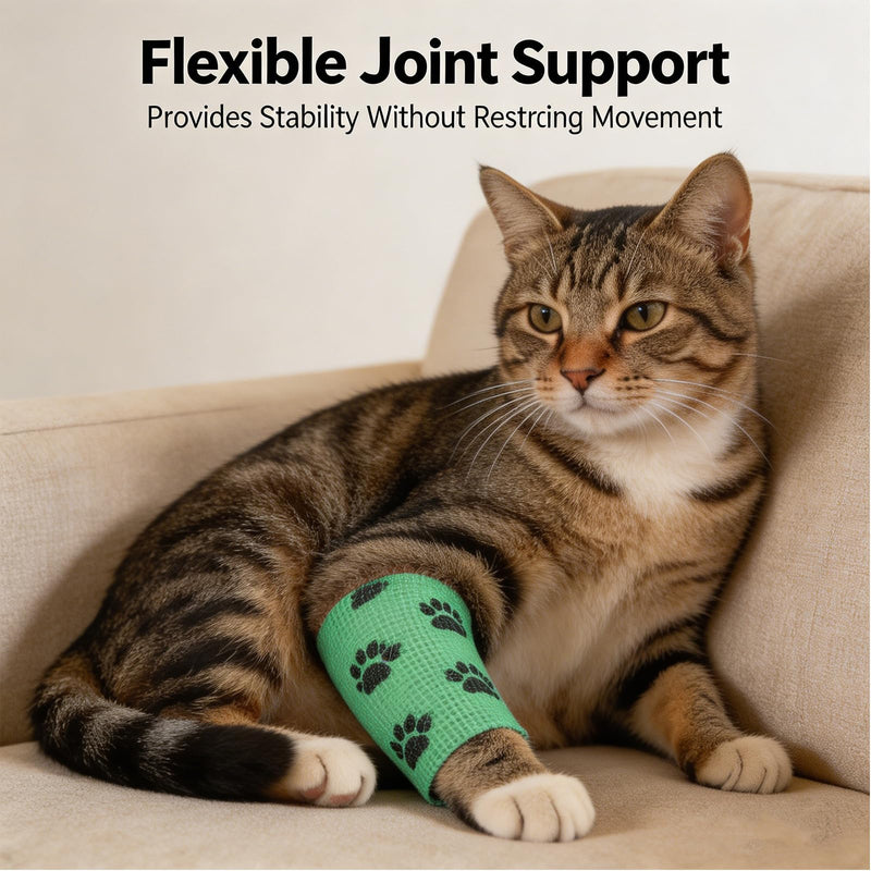 6pcs Vet Wraps, 2" Self Adhesive Bandage Wrapsfor Dogs Bitter Bandage Wrap for Dogs Wound Wrap (2 Inch x 5 Yards Claw)