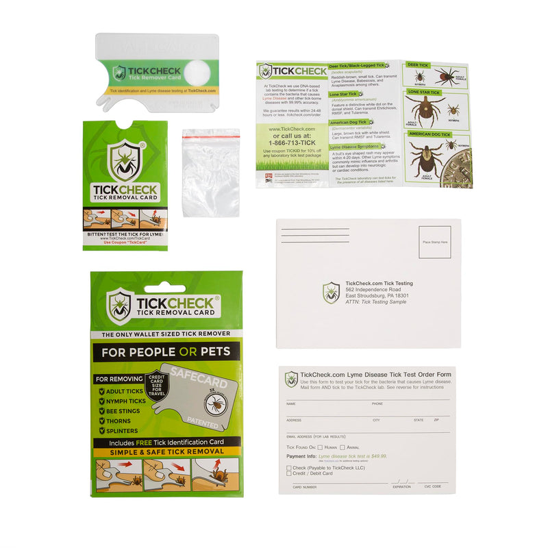 Tick Remover Card - Wallet Sized Tick Removal Tool with Free Tick ID Card & Testing Information - for People, Dogs, Cats (1 Pack) 1 - PawsPlanet Australia