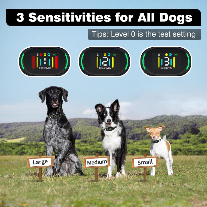 PetJoy Smart Bark Collar, Anti Bark Collar with Optional Shock, Dog Bark Collar for Small Medium Large Dogs - Vibration or Shock Mode 2 in 1 (3 Sensitivity Levels) Black - PawsPlanet Australia