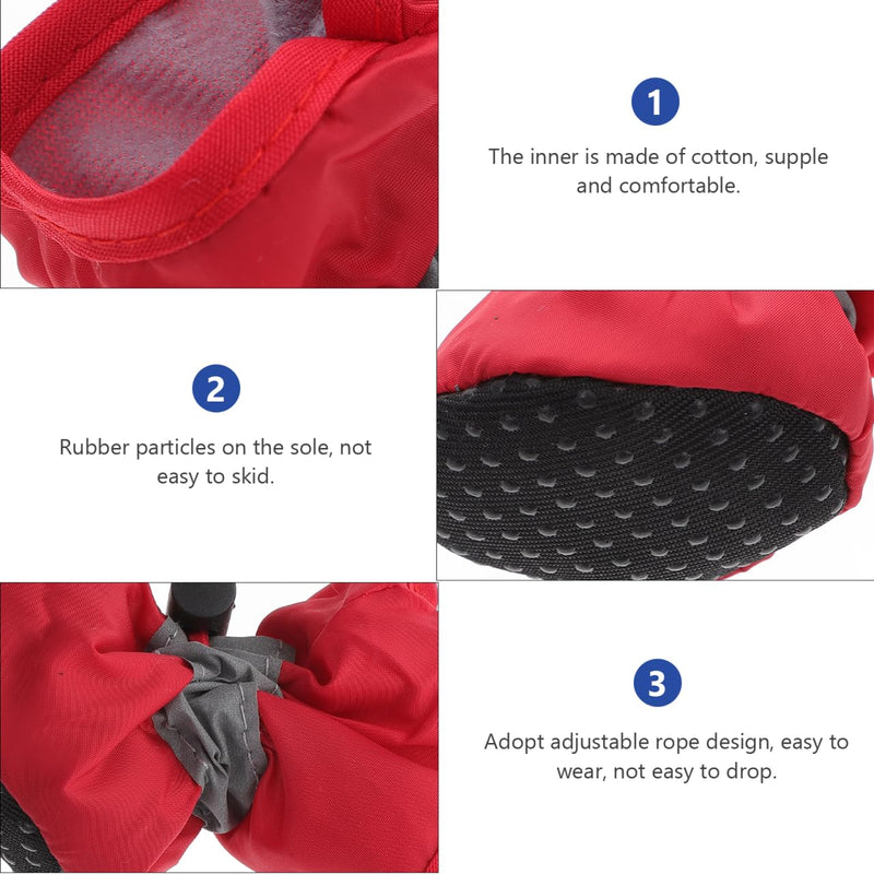 12Pcs Dog Shoes Anti-Slip Sole Dog Boots & Paw Protector for Small Medium Pet Rainy Days Outdoor Use Keeps Paws Dry Warm M