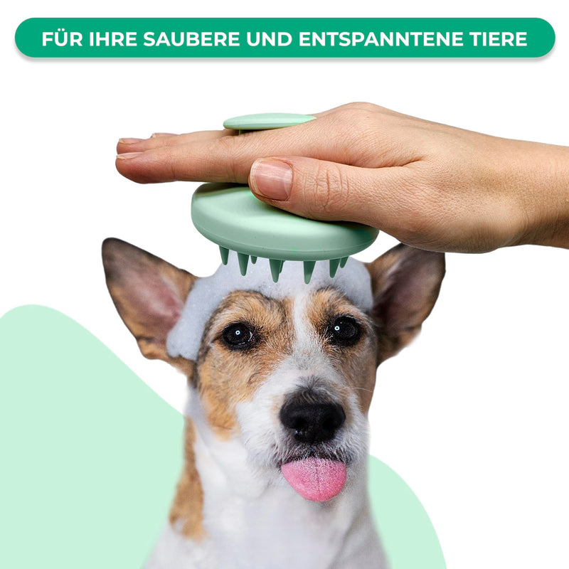 Premium Brush Dog Brush Cat Brush Dog Care Massage Brush Bath Brush Soft Silicone Bristles Dogs Cats Short Hair & Long Hair Rubber Curry for Brushing Loose (Light Green) light green