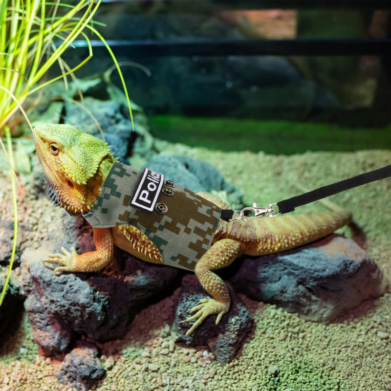 Hypeety Bearded Dragon Harness and Leash Set Adjustable Escape Proof Lizard Leash 4 Pack Outdoor Walking Training Leash and Harness for Bearded Dragon Lizard Reptiles (Green) Green - PawsPlanet Australia