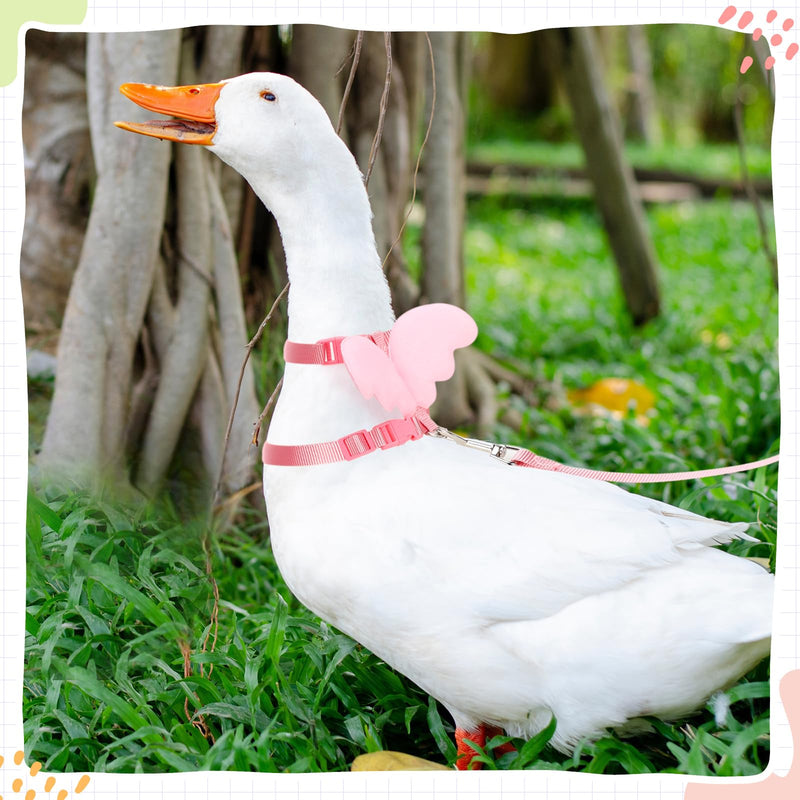 SATINIOR 3 Pack Harness and Leash for Pet Ducks, Real Duck Collar and Leash Soft and Adjustable Harness Training Traction Rope Collar for Young Adult Pet Goose Chicken Hen(Pink Green Yellow,Adult) Pink Green Yellow - PawsPlanet Australia