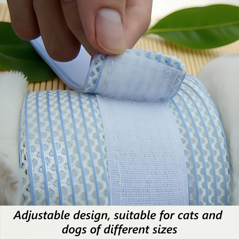 Cat collar as an adjustable protective bandage, gentle neck brace for cats with lick protection for sensitive areas, breathable cat collar, comfortable neck braces for cats with soft protection