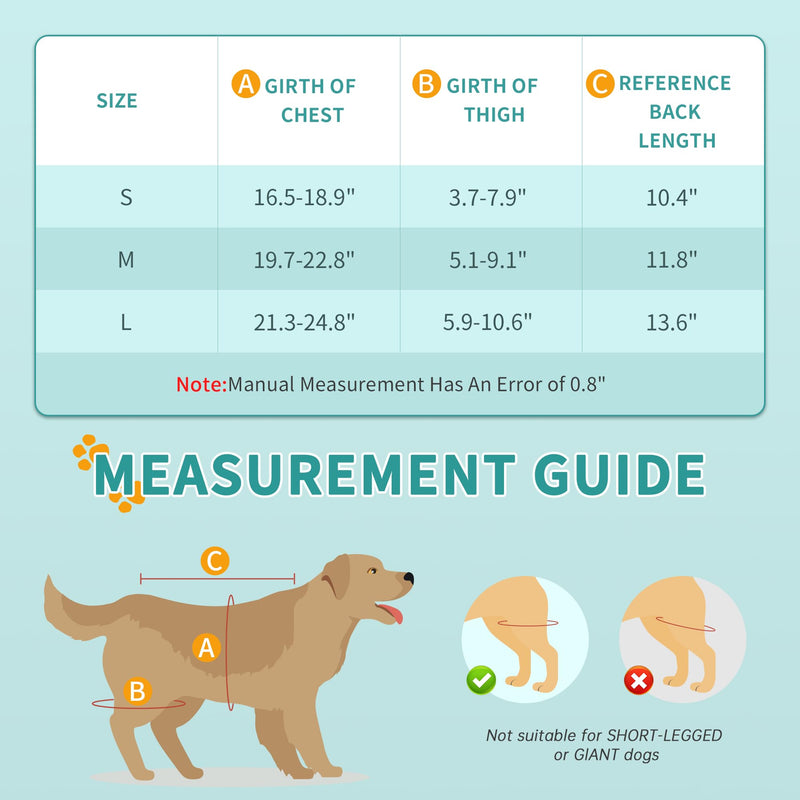 Dog Knee Braces for Torn ACL Hind Leg, Adjustable Dog Leg Braces for Back Leg with 4 Stabilizers for Luxating Patella Relieves Ligament Injury and Joint Pains