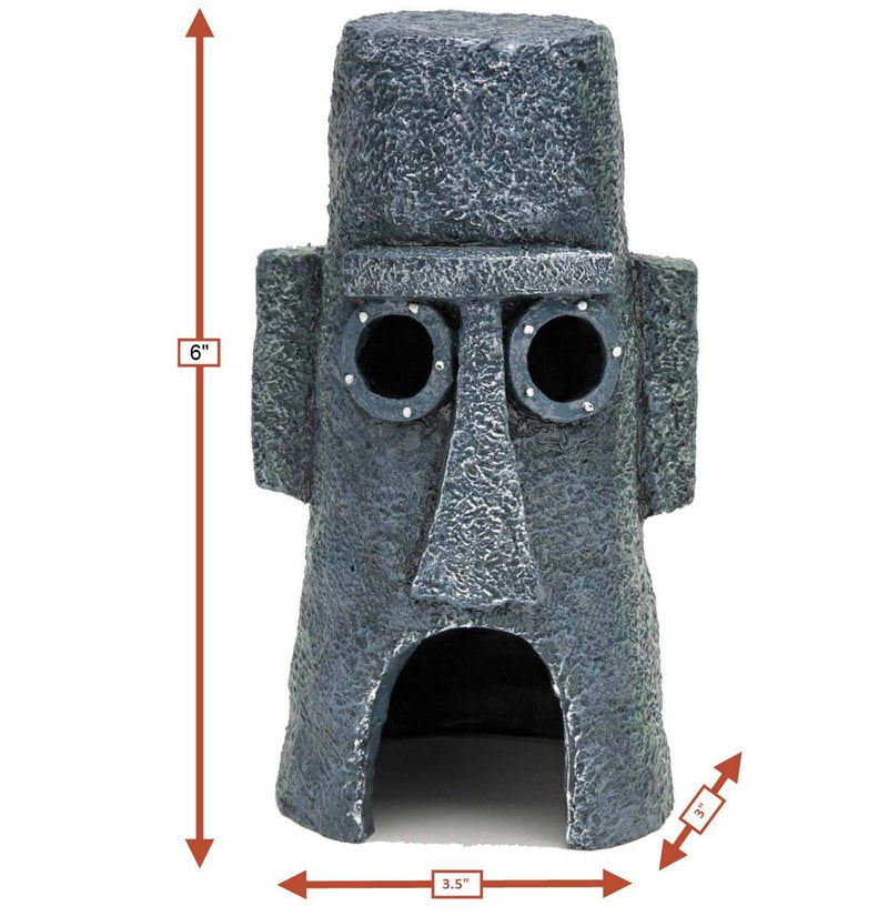 Penn-Plax Spongebob Squarepants Squidward’s Easter Island Home - Officially Licensed Aquarium Ornament - Medium (SBR11) - PawsPlanet Australia