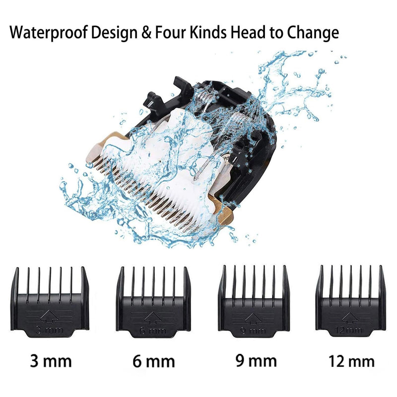 Professional Dog Grooming Clippers for Thick Hair - Low Noise, Rechargeable, Cordless Trimmer with Detachable Metal Blade