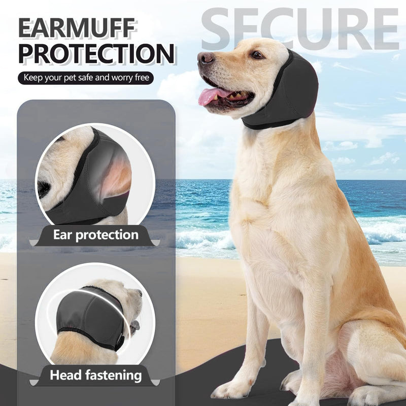 Dog Ear Protectors, Dogs Snood Ears Protector, Nlsqw Dog Ear Defenders, D-og Ears Cover, Muffs Noise Protection Comfortable Quiet Dogs Calming Hood for Grooming, Thunder, Fireworks & Bathing