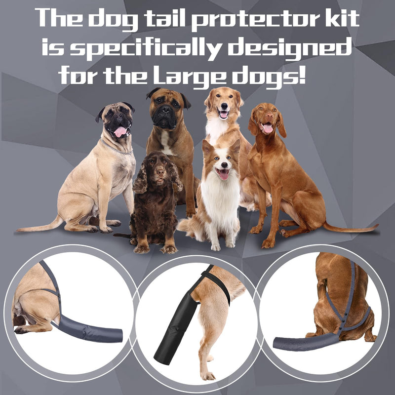 2 Pieces Dog Tail Protector Cover for Wounds, Dogs Tails Heal Sleeve, Dog Wound Care for Medium and Large Dogs to Assist in Recovery from Injury, Tail Size（L 14.9-16.5", Diameter 4.7-5.3"） Tail L 14.9-16.5", Diameter 4.7-5.3" - PawsPlanet Australia