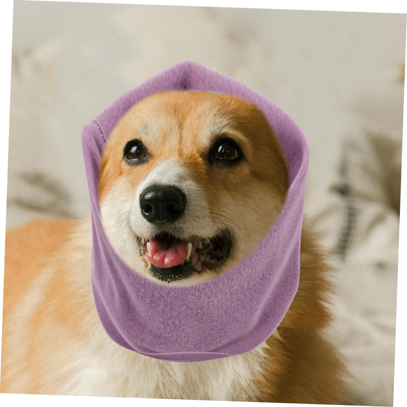 ibasenice Soothing Cotton Dog Ear Protectors with Elastic Neck Warmer, Noise-Reducing, Warm and Comfortable for Calmness in Cold Weather