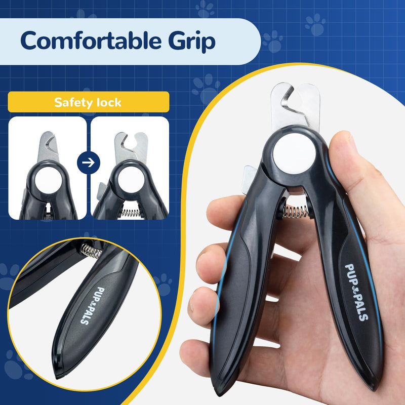 PUP&PALS Large/Medium Dog Nail Clipper with Sharp Stainless Steel Blade, Anti-Slip Grip and Heavy Duty Design Dog Nail Trimmers，Easy Cutting for Thick Claws and Toenails - PawsPlanet Australia