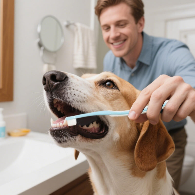 Pet Toothbrush, Small Dog Toothbrush - Wide Head Toothbrush Set, Gum Care Accessories for Cleaning Seniors, Home, Puppy, Daily Travel, Outdoor, Indoor Bathing